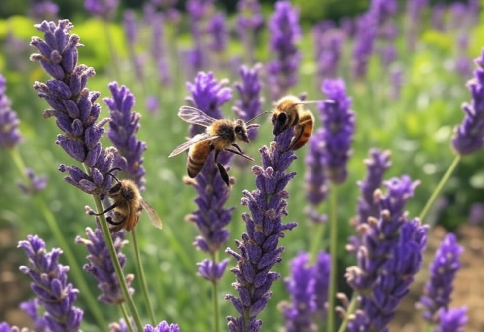 abeille lavande mélifère