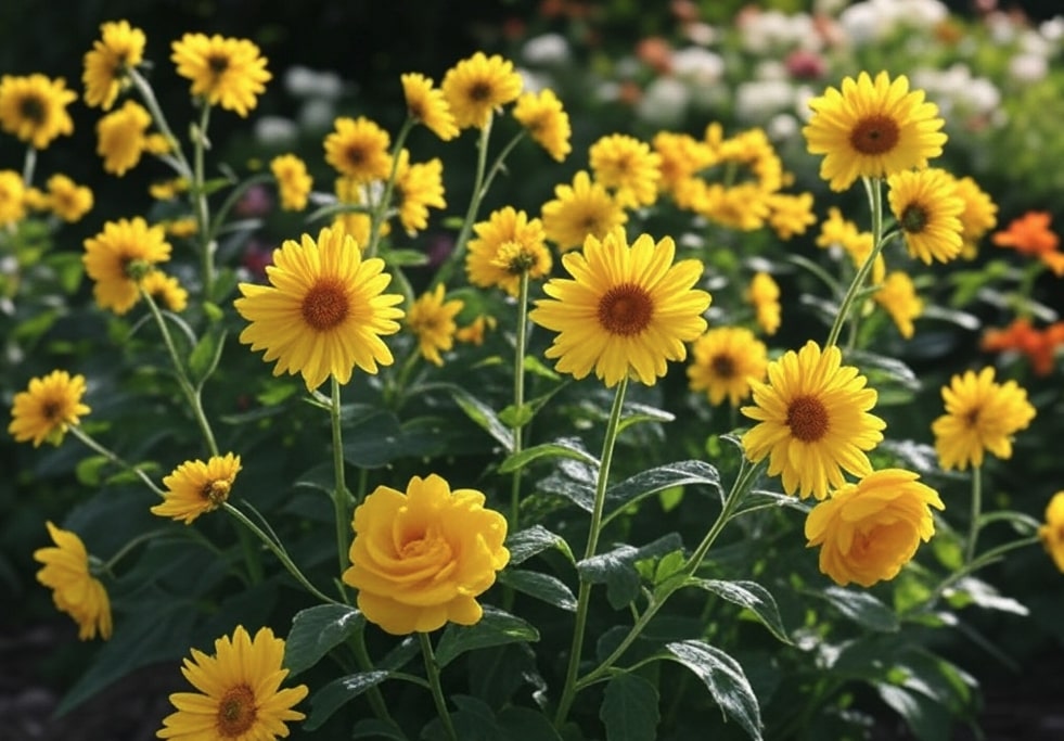 fleurs jaunes