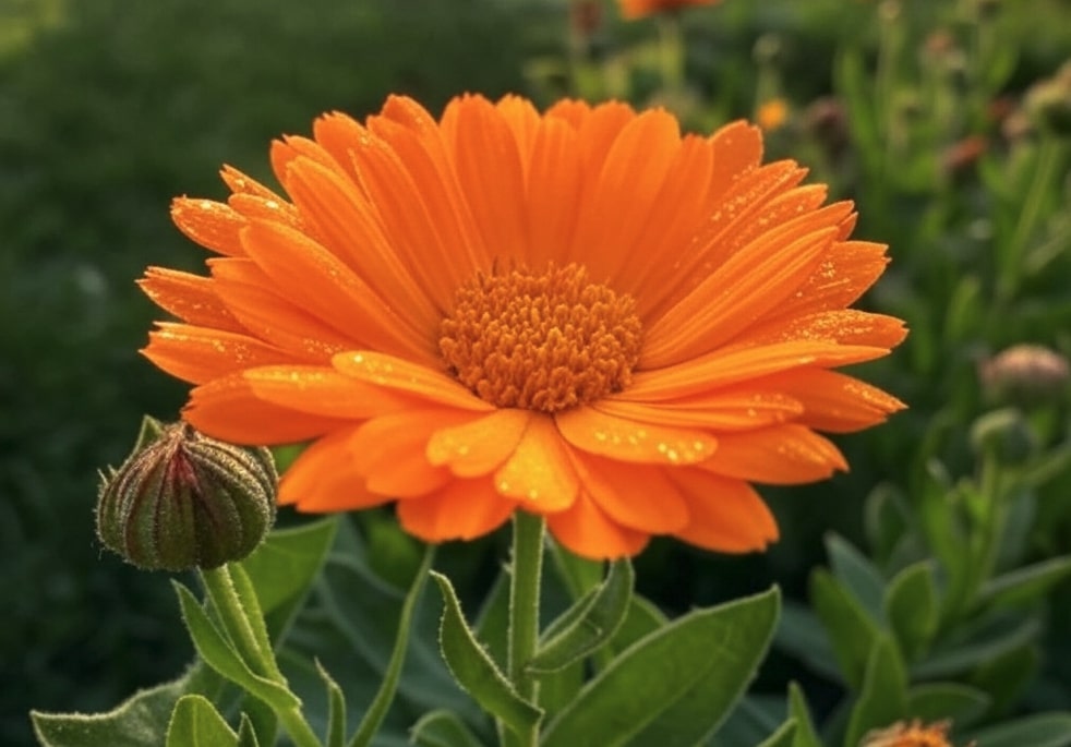 fleurs oranges
