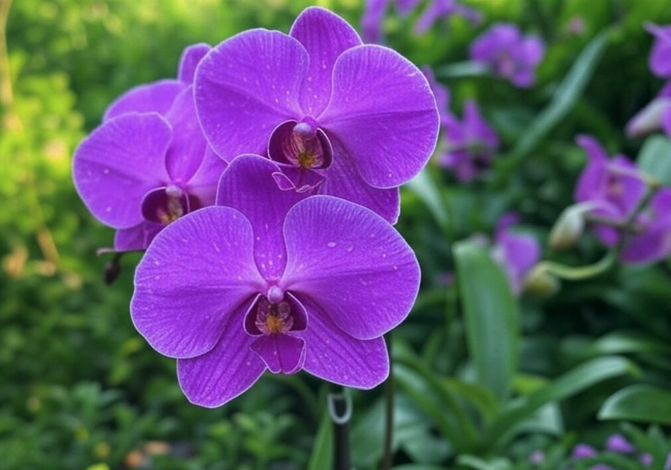 orchidée violette